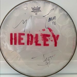 HEDLEY Band Autographed Drumhead